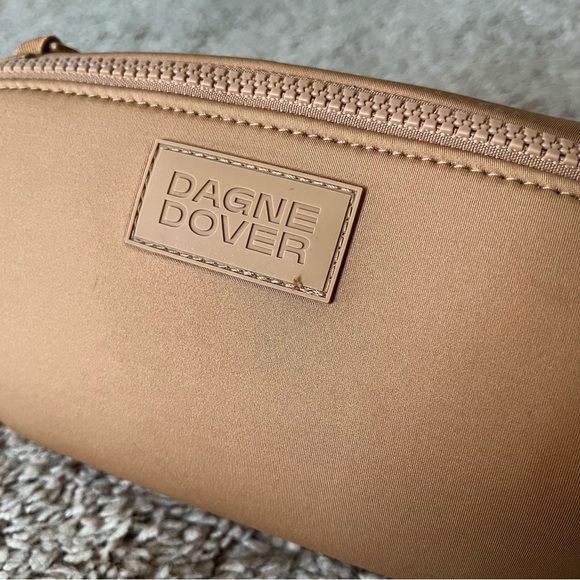 Dagne Dover Hunter Neoprene Toiletry Bag In Camel, Size Small - Picture 2 of 9